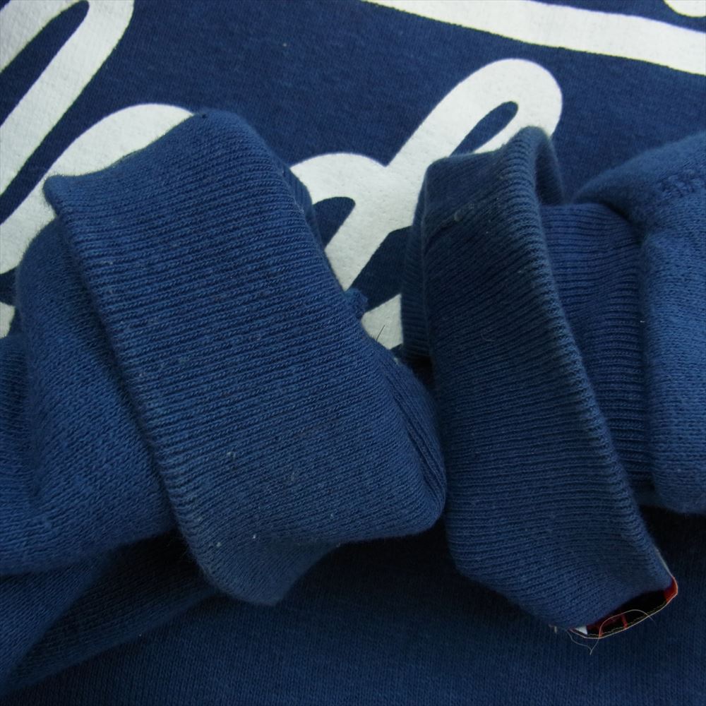 HUMAN MADE ヒューマンメイド RAGLAN CREWNECK SWEATSHIRT ラグラン ハート ロゴ プリント クルーネック 長袖 スウェット ネイビー系 L【中古】