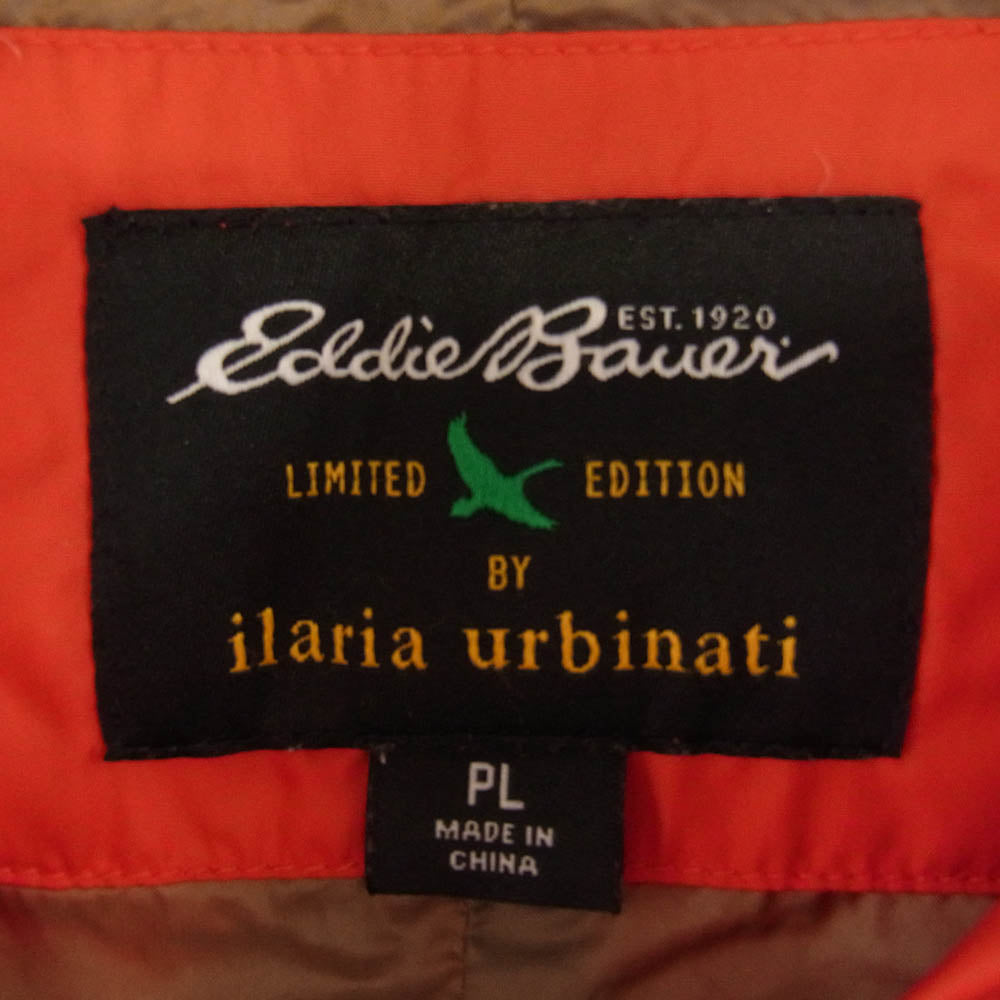 Eddie Bauer エディー・バウアー フェイク ファー フーディ ダウン コート ダウン ジャケット レッド系 PL【中古】