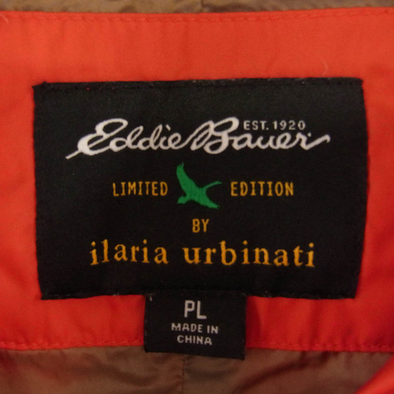 Eddie Bauer エディー・バウアー フェイク ファー フーディ ダウン コート ダウン ジャケット レッド系 PL【中古】