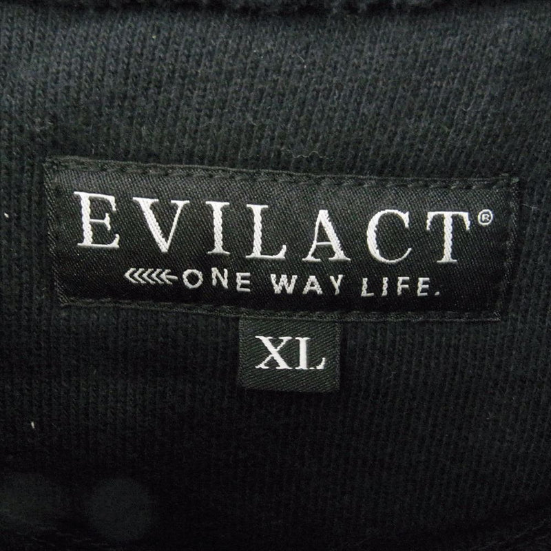 EVILACT イーブルアクト Heavy Crew Neck スウェット トレーナー ブラック系 XL【中古】