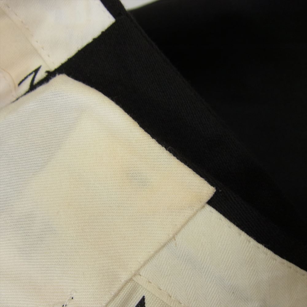 ニート 日本製 タック ワイド コットン パンツ ブラック系 48【中古】