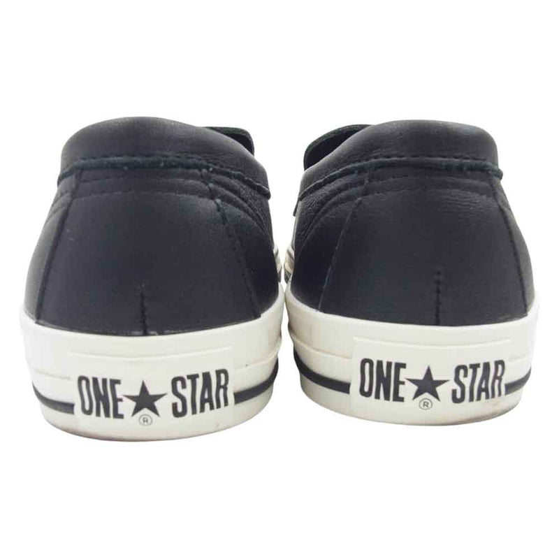 CONVERSE コンバース ADDICT ONE STAR LOAFER アディクト ワンスター レザー ローファー スリッポン スニーカー ブラック系 25.5cm【極上美品】【中古】