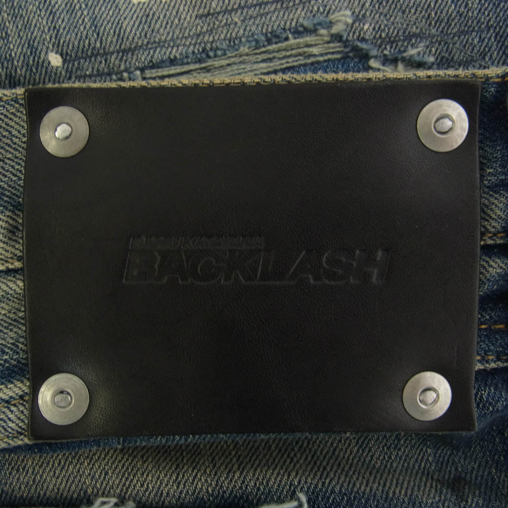 ISAMUKATAYAMA BACKLASH イサムカタヤマバックラッシュ 24SS D-701-KO xx KOSUKE MATSUI THE DENIM STRETCH SELVEDGE DENIM STRAIGHT PANT ストレッチ スキニー デニム パンツ インディゴブルー系 S【美品】【中古】