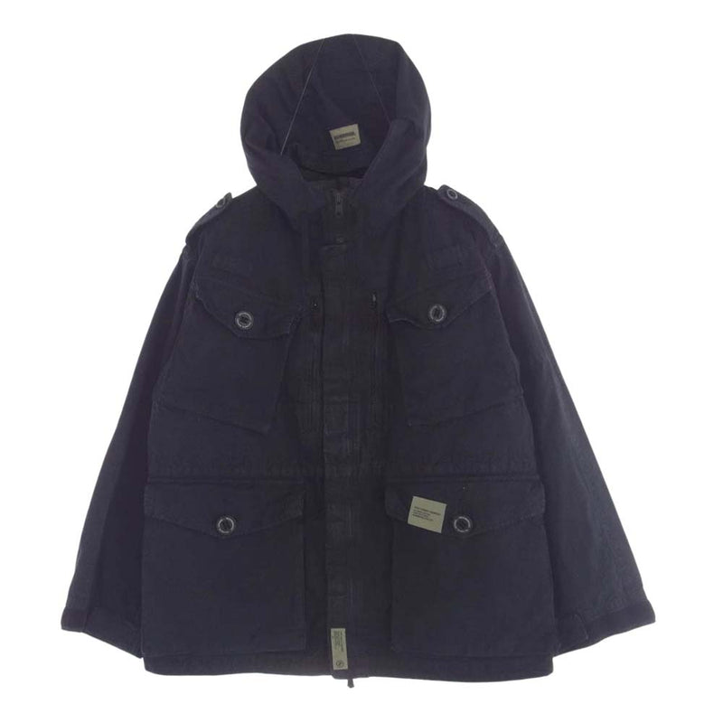 NEIGHBORHOOD ネイバーフッド 242SPNH-JKM03 RIPSTOP SMOCK JACKET ミリタリー ジャケット フード付き ブラック系 S【美品】【中古】