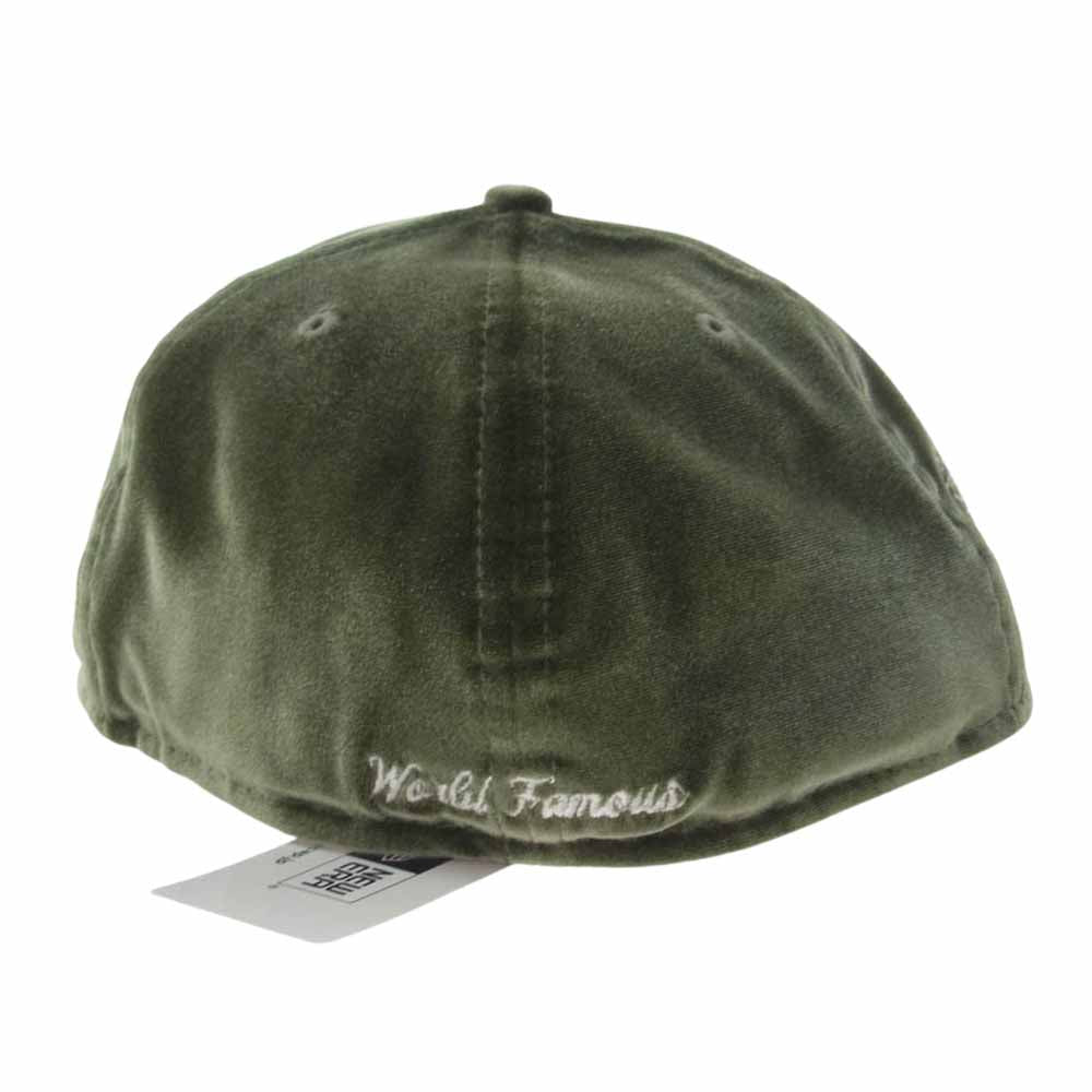 Supreme シュプリーム 22AW Velour Box Logo New Era ニューエラ ベロア ボックスロゴ ベースボール キャップ Olive 59.6cm【中古】