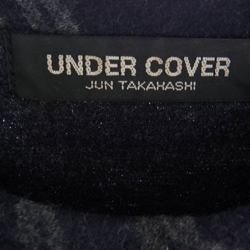 UNDERCOVER アンダーカバー 96AW UC-6W-CS-04 初期 アーカイブ 有刺鉄線 ワイヤー柄  ニット セーター ネイビー系 グレー系【中古】