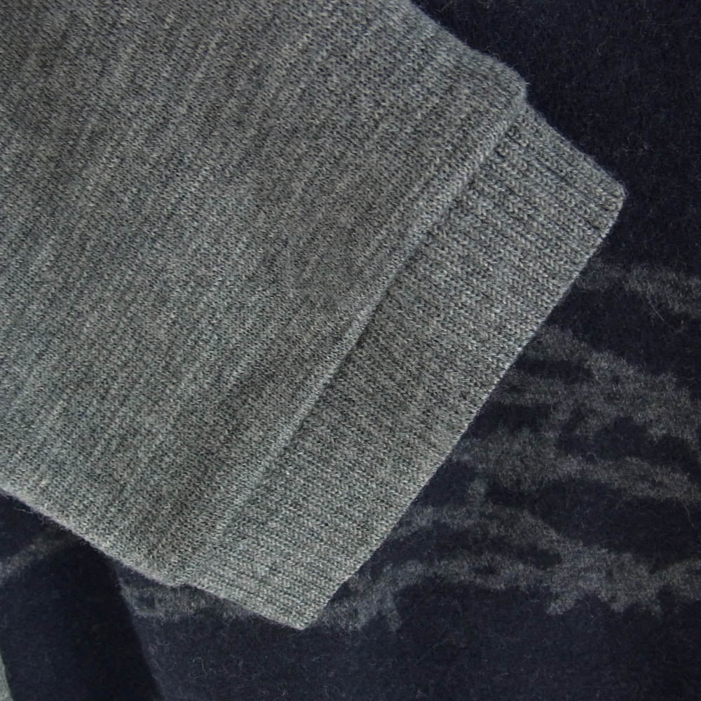 UNDERCOVER アンダーカバー 96AW UC-6W-CS-04 初期 アーカイブ 有刺鉄線 ワイヤー柄  ニット セーター ネイビー系 グレー系【中古】