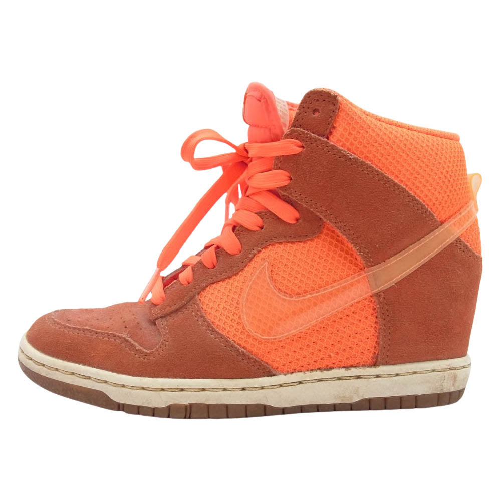 NIKE ナイキ 579763-800 WMNS DUNK SKY HI MESH ウィメンズ ダンク スカイハイ メッシュ スニーカー オレンジ系 22.5cm【中古】