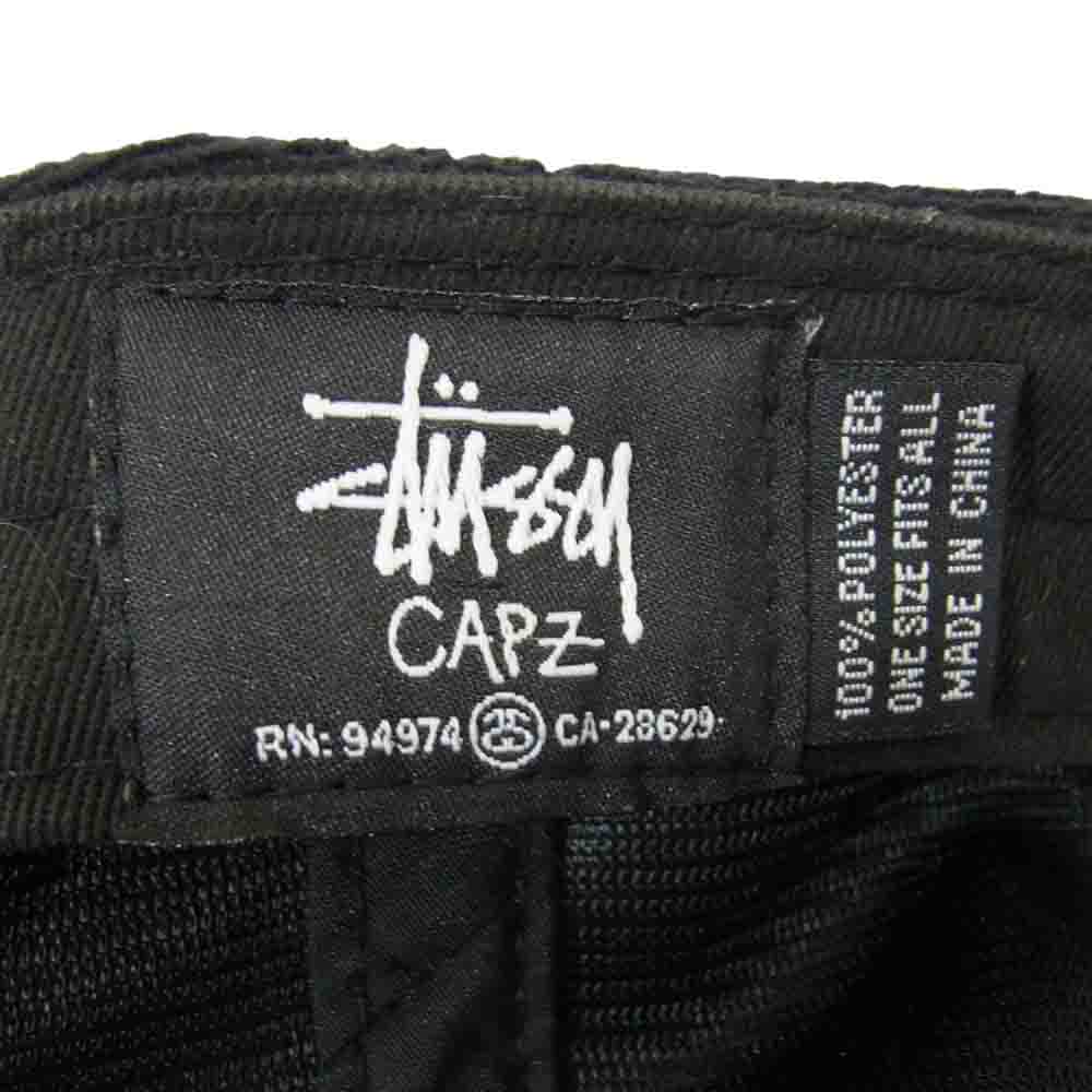 STUSSY ステューシー Sロゴ フリース キャップ ブラック系【中古】