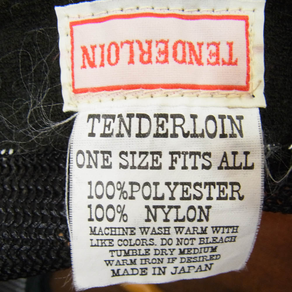 TENDERLOIN テンダーロイン NO1 ハーレー ワッペン 総柄 メッシュ キャップ ブラック系 ONE SIZE【中古】