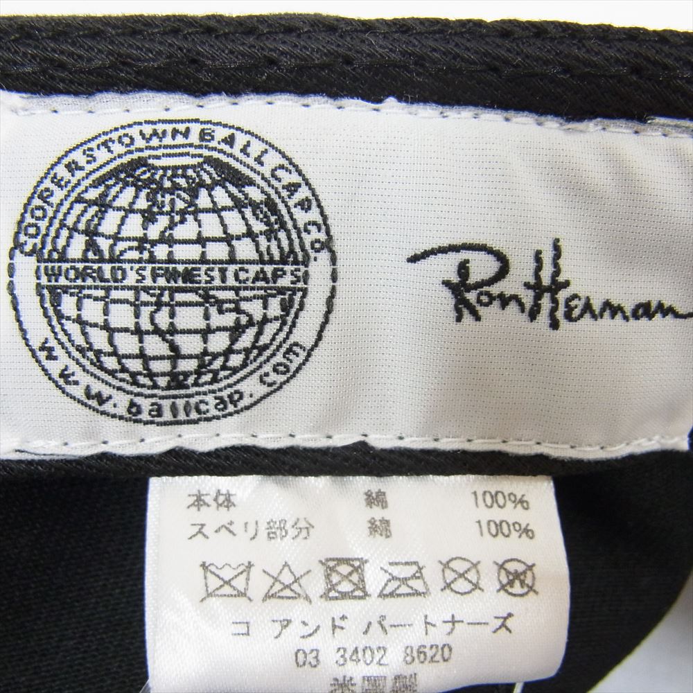 Ron Herman ロンハーマン × COOPERSTOWN Ball Cap クーパーズタウン ベースボールキャップ ブラック系【中古】