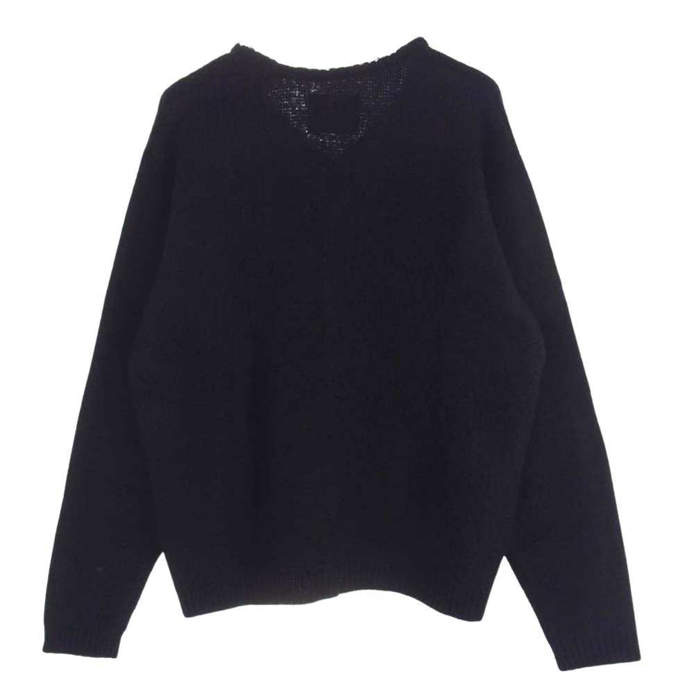 TOWNCRAFT タウンクラフト モヘア ニット カーディガン ブラック系 M【中古】