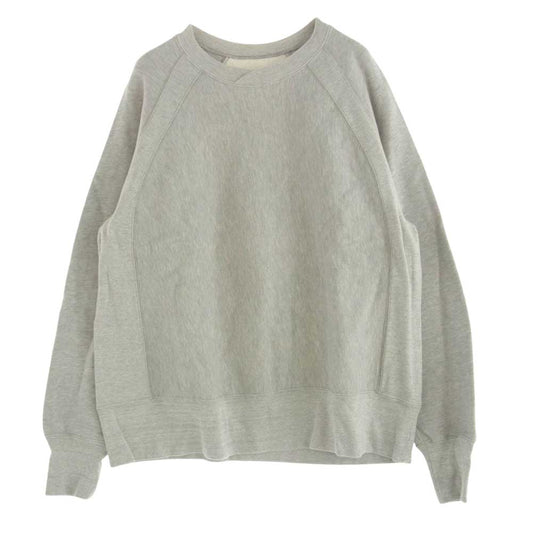 Engineered Garments エンジニアードガーメンツ ラグラン クルーネック クロスカラー 長袖 スウェット トレーナー グレー系 M【中古】