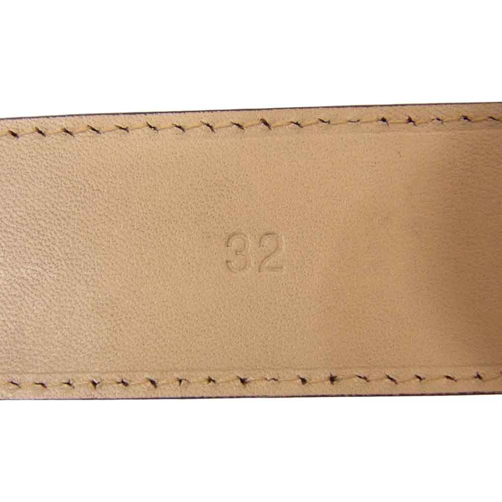 CROCKETT&JONES クロケットアンドジョーンズ スムース レザー ベルト ブラウン系 32【美品】【中古】