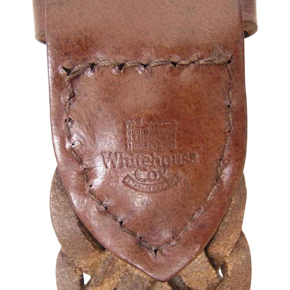 WHITE HOUSE COX ホワイトハウスコックス レザー メッシュ ベルト ブラウン系 32/80【中古】