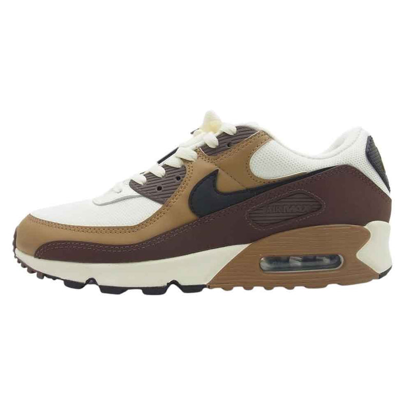 NIKE ナイキ DB0625-200 AIR MAX 90 DARK DRIFTWOOD エアマックス 90 ダークドリフトウッド レザー ローカット スニーカー オフホワイト系 ブラウン系 28cm【美品】【中古】