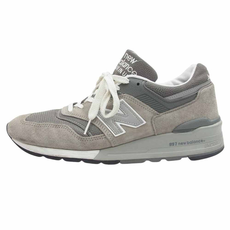 NEW BALANCE ニューバランス M997GY スエード メッシュ ローカット スニーカー グレー系 28cm【中古】