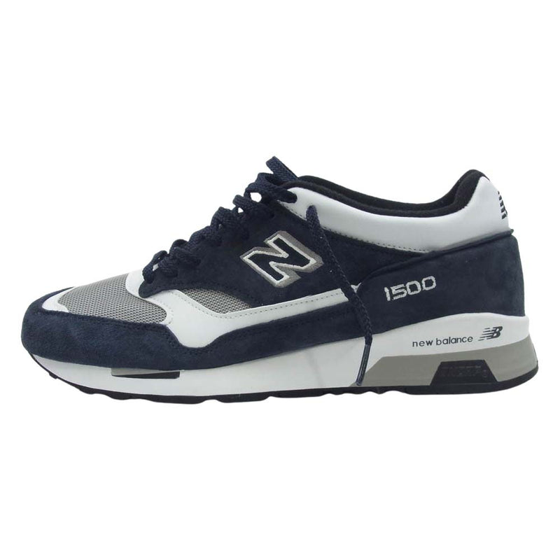 NEW BALANCE ニューバランス M1500NWG UK製 スエード メッシュ ローカット スニーカー ネイビー系 グレー系 28.5㎝【極上美品】【中古】