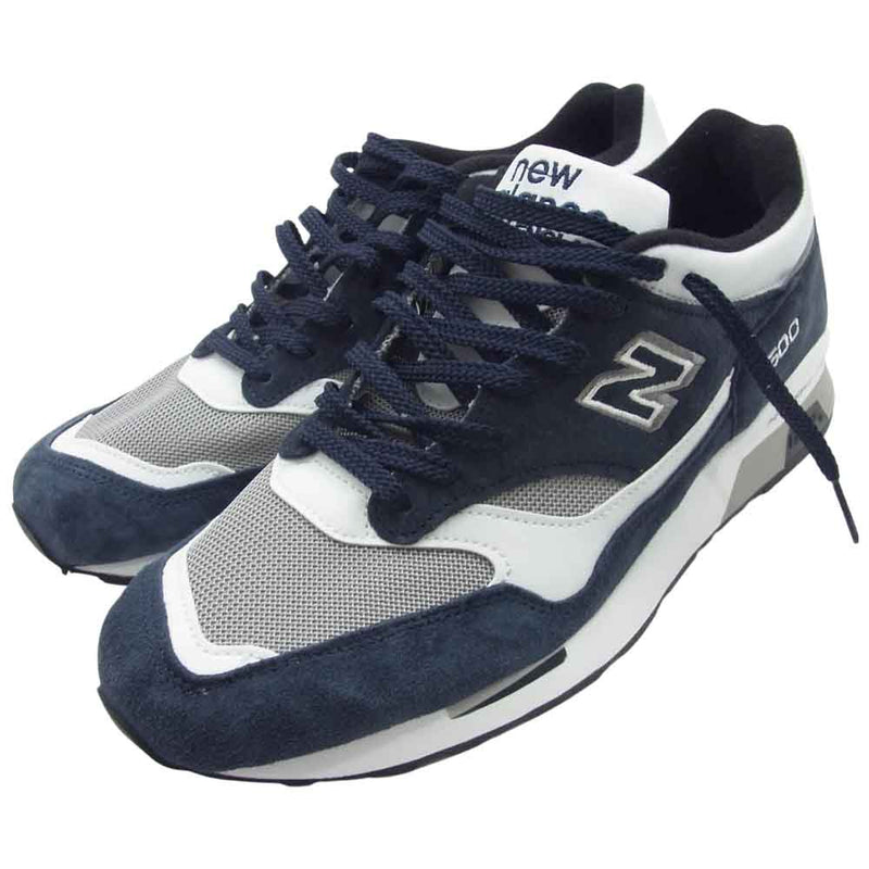 NEW BALANCE ニューバランス M1500NWG UK製 スエード メッシュ ローカット スニーカー ネイビー系 グレー系 28.5㎝【極上美品】【中古】