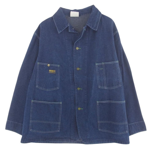 OSHKOSH オシュコシュ 80s ヴィンテージ デニム ジャケット カバー オール インディゴブルー系 48【中古】