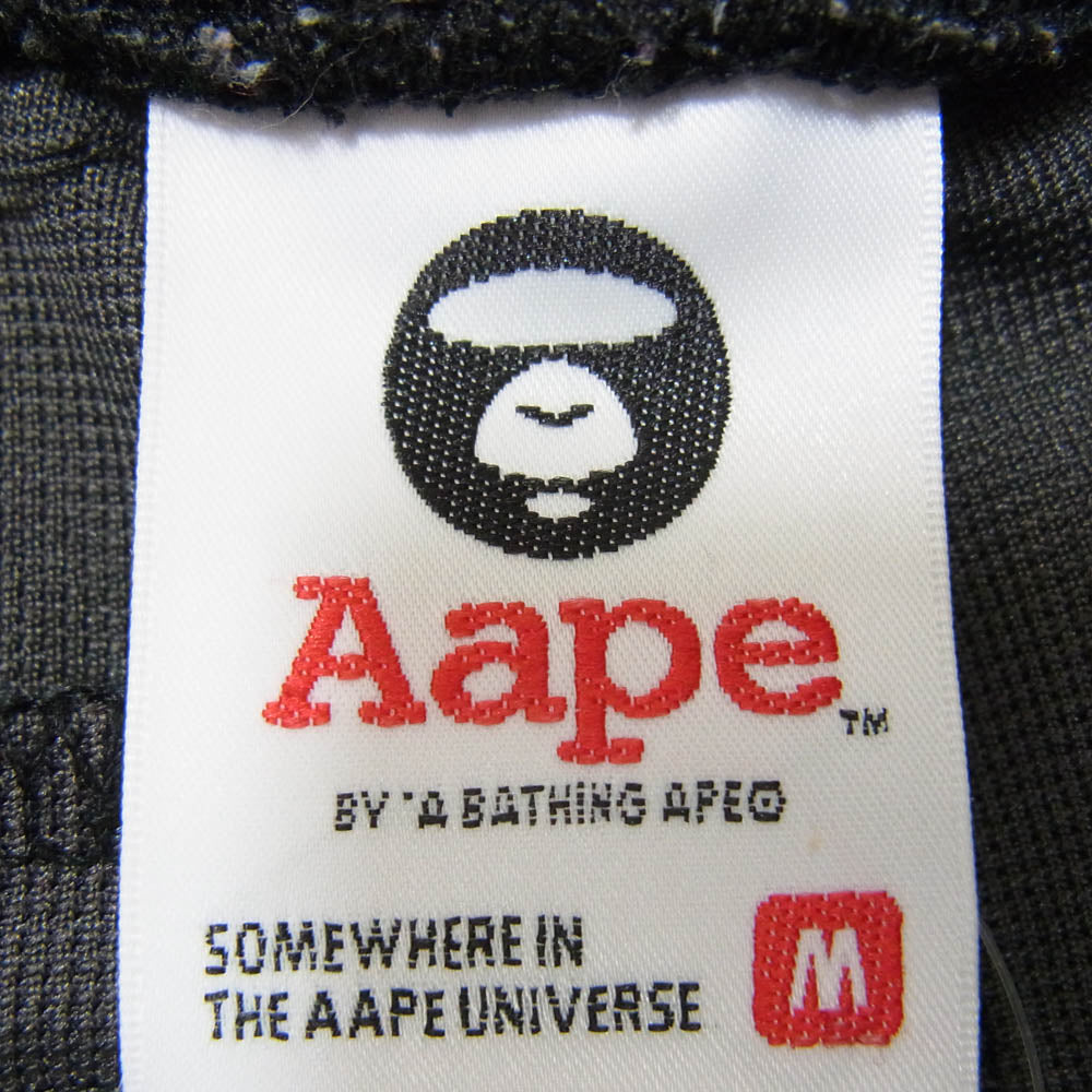 A BATHING APE アベイシングエイプ Aape エーエイプ トラックパンツ ジャージ ブラック系 M【中古】