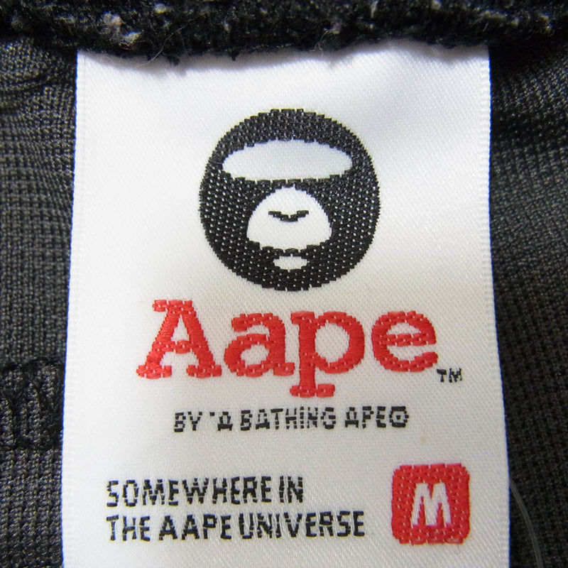 A BATHING APE アベイシングエイプ Aape エーエイプ トラックパンツ ジャージ ブラック系 M【中古】