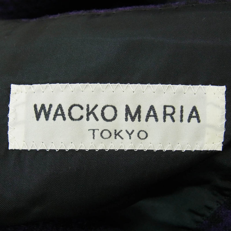 WACKO MARIA ワコマリア 09aw 09AW-TAI-16 チェック テーラード ウール ジャケット パープル系 M【中古】