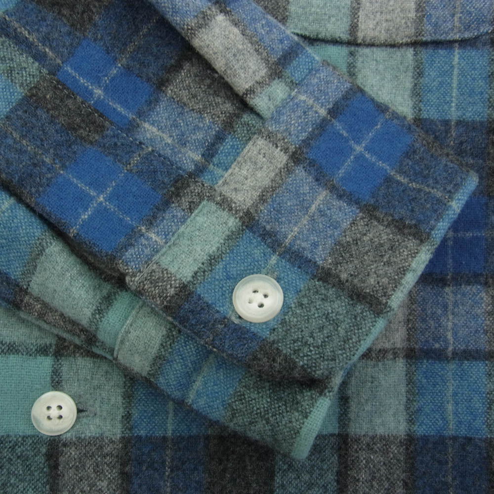 PENDLETON ペンドルトン DR77-13Y007 × URBAN RESEARCH DOORS アーバンリサーチ チェック ウール シャツ 長袖 ブルー系 38【中古】