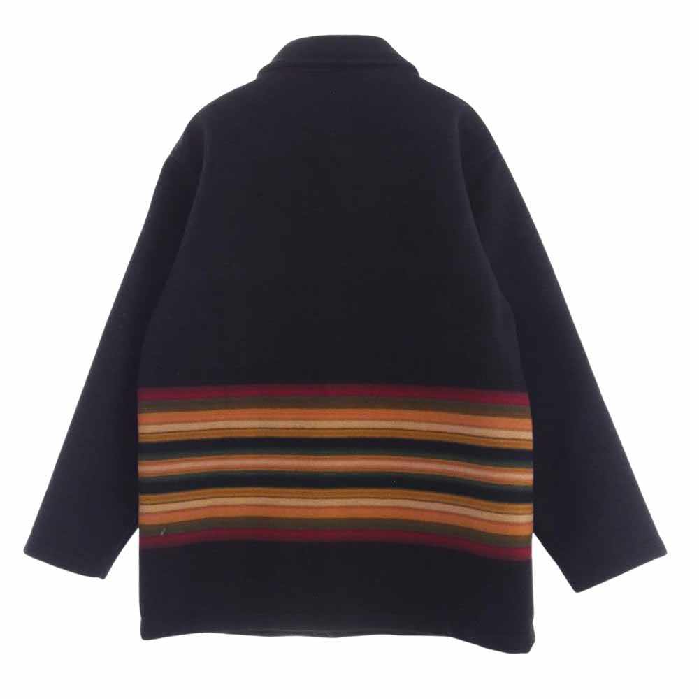 PENDLETON ペンドルトン 2001W28 マルチボーダー ウール コート ジャケット ブラック系 S【中古】