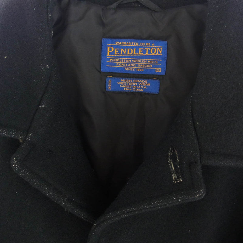 PENDLETON ペンドルトン 2001W28 マルチボーダー ウール コート ジャケット ブラック系 S【中古】