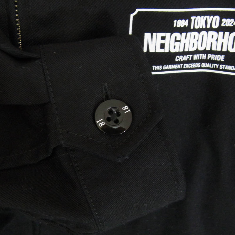 NEIGHBORHOOD ネイバーフッド 24SS 241TSNH-JKM02 ZIP WORK JACKET ジップ ワーク ジャケット ブラック系 M【中古】