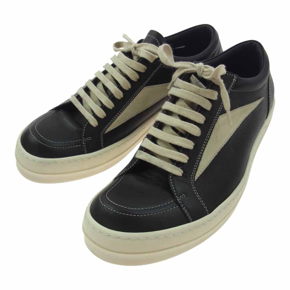 Rick Owens リックオウエンス 24AW RU02D6897 VINTAGE SNEAKS LCOLVS ヴィンテージ ローカット レザー スニーカー ブラック系 42.5【中古】