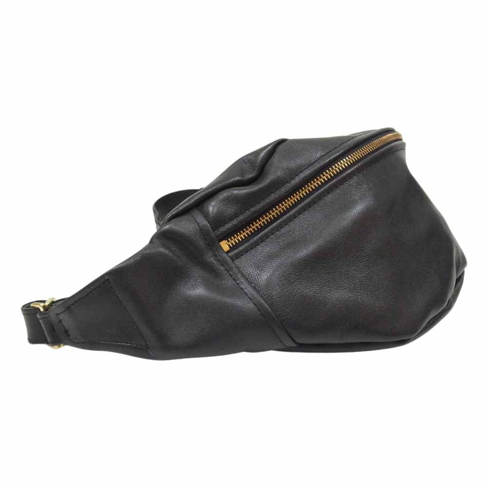 VANSON バンソン BACKDROP バックドロップ 別注 ファニーパック クロスボーン ウエスト ポーチ ブラック系【中古】