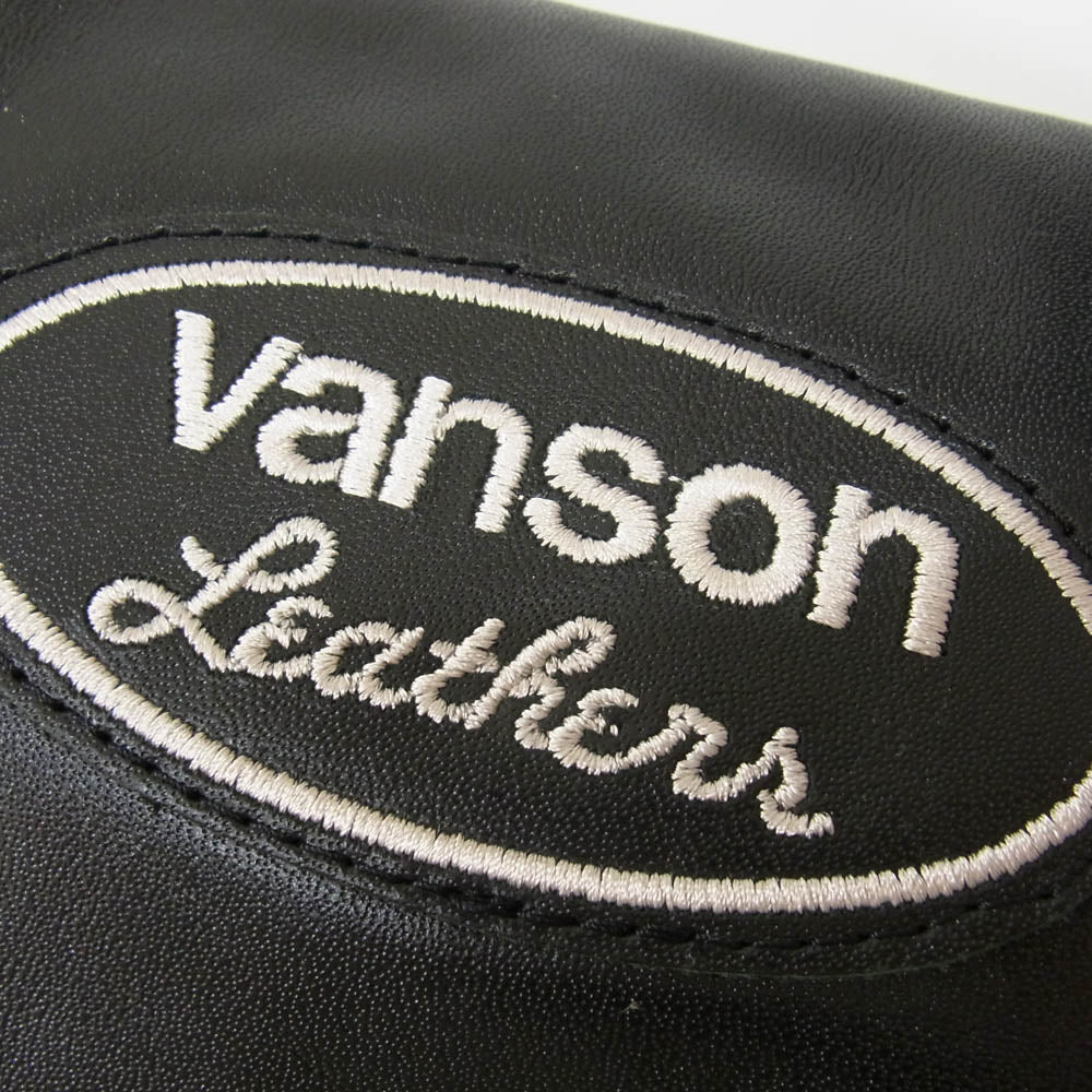 VANSON バンソン BACKDROP バックドロップ 別注 ファニーパック クロスボーン ウエスト ポーチ ブラック系【中古】