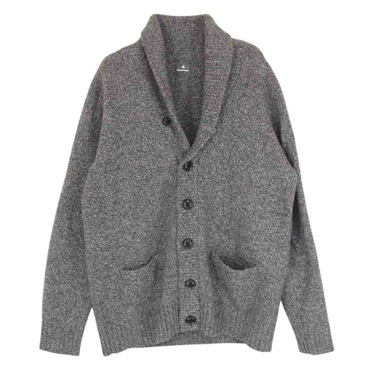 three dots スリードッツ カシミヤ カシミア ウール ニット ショール カーディガン グレー系 サイズ表記無【中古】