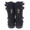 CHROME HEARTS クロムハーツ（原本無） × WESCO ウエスコ BOSS ボス 2ストラップ ガンスリンガー ラフアウト スエードレザー エンジニアブーツ ブラック系 8.5E【中古】