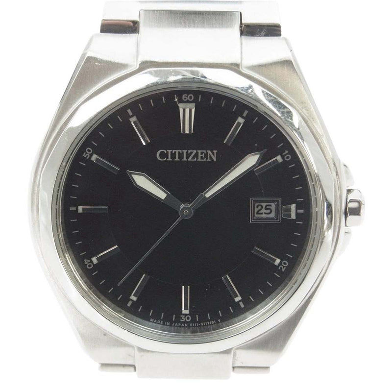 CITIZEN シチズン E111-S080703 Eco-Drive エコドライブ アナログ ウォッチ 腕時計 シルバー系【中古】