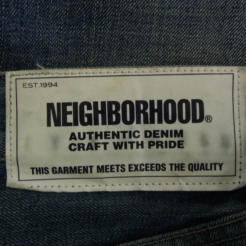 NEIGHBORHOOD ネイバーフッド 191XBNH-PTM10 WASHED DP BASIC ウォッシュド デニム パンツ ストレート 赤耳 インディゴブルー系 M【中古】