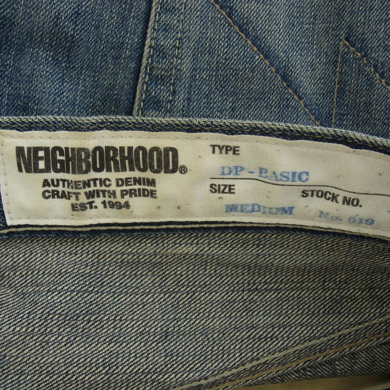 NEIGHBORHOOD ネイバーフッド 191XBNH-PTM10 WASHED DP BASIC ウォッシュド デニム パンツ ストレート 赤耳 インディゴブルー系 M【中古】