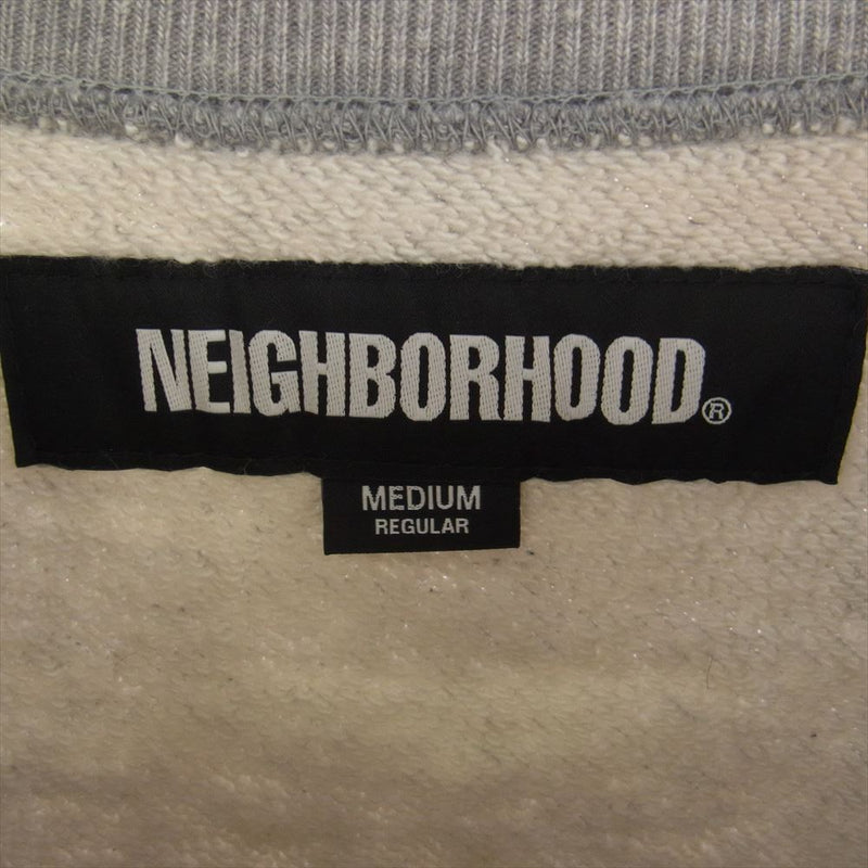 NEIGHBORHOOD ネイバーフッド 241FPNH-CSM01 PLAIN SWEAT SHIRT プレーン スウェット シャツ ロゴ 刺? グレー系 M【中古】