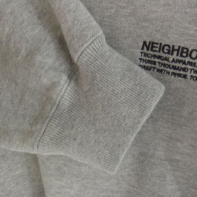 NEIGHBORHOOD ネイバーフッド 241FPNH-CSM01 PLAIN SWEAT SHIRT プレーン スウェット シャツ ロゴ 刺? グレー系 M【中古】