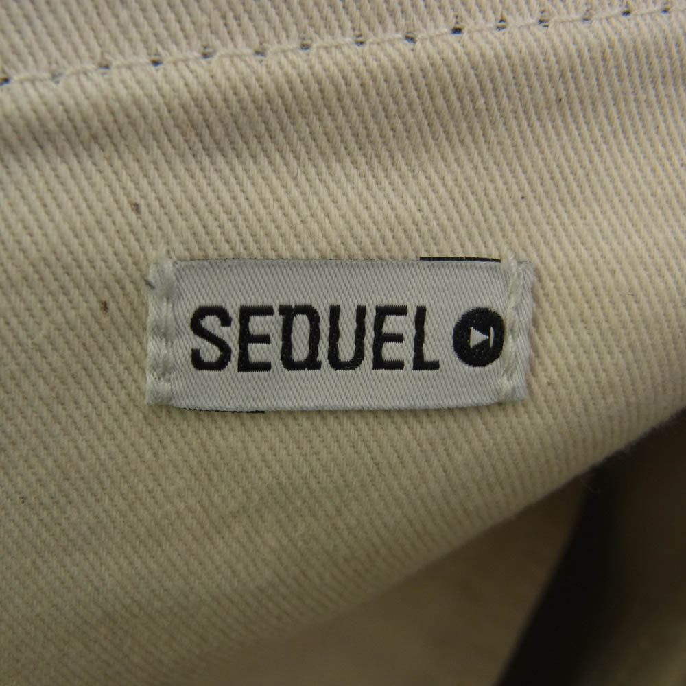 SEQUEL シークエル × FRAGMENT バック デザイン ストレート デニム パンツ インディゴ インディゴブルー系 S【中古】