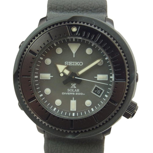 SEIKO セイコー V157-0DC0 PROSPEX SOLAR DIVER プロスペックス アナログ ソーラー ダイバーズ 腕時計 グレー系【極上美品】【中古】