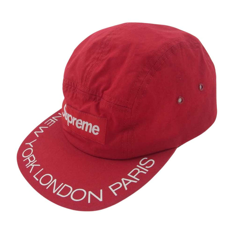 Supreme シュプリーム 18SS Visor Print Camp Cap ボックス ロゴ バイザー キャップ レッド系【中古】