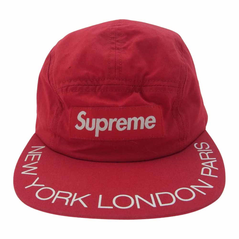 Supreme シュプリーム 18SS Visor Print Camp Cap ボックス ロゴ バイザー キャップ レッド系【中古】