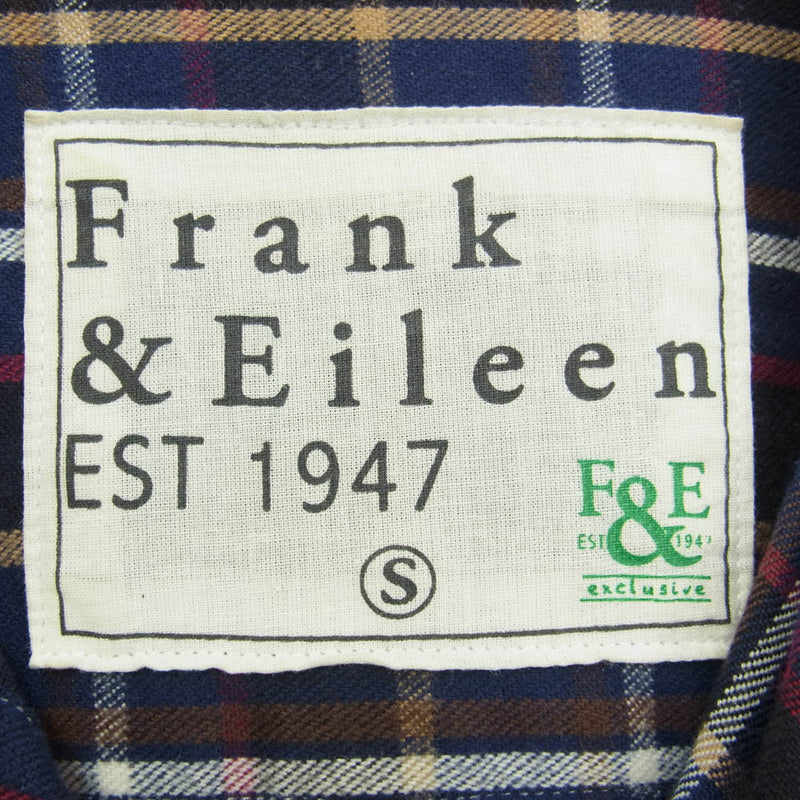 Frank&Eileen フランクアンドアイリーン 221070174-1110 Ron Herman ロンハーマン別注 チェック柄 コットン 長袖 シャツ ネルシャツ ネイビー マルチカラー系 ネイビー系 S【中古】