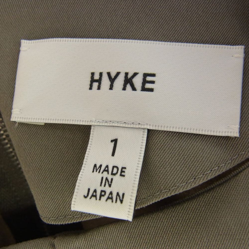 HYKE ハイク 202-15121 TASLAN TWILL TOP バックジップ プルオーバー バルーンスリーブ 長袖 ブラウス グレー系 1【中古】