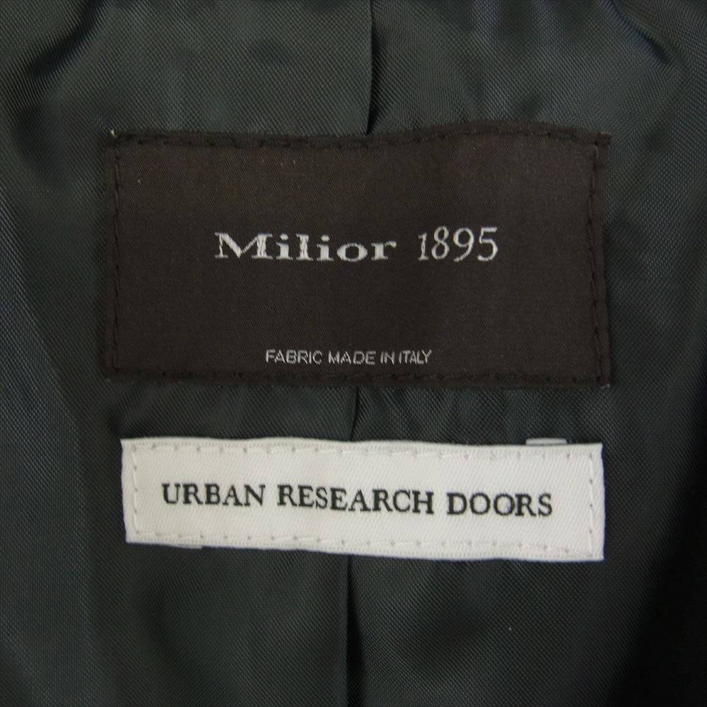 URBAN RESEARCH アーバンリサーチ DR17-17Y704 Milior1895 伊ミリオール社製 カシミヤ カシミア混 メルトンウール ジャケット チャコール系 38【美品】【中古】