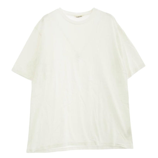AURALEE オーラリー A00ST02GT LUSTER PLAITING TEE ピマコットン クルーネック 半袖 Tシャツ ホワイト系 4【中古】