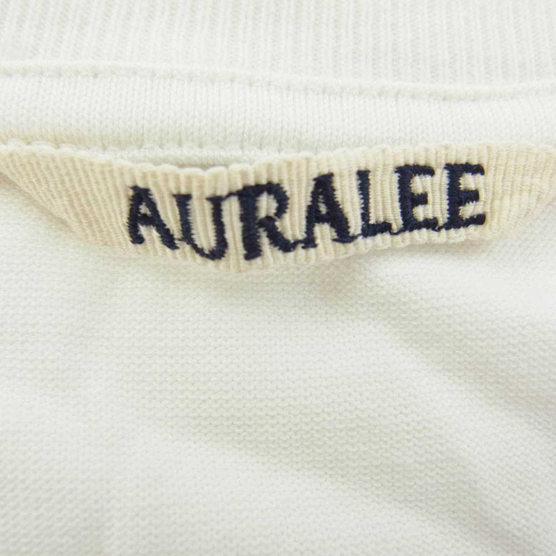 AURALEE オーラリー A00ST02GT LUSTER PLAITING TEE ピマコットン クルーネック 半袖 Tシャツ ホワイト系 4【中古】